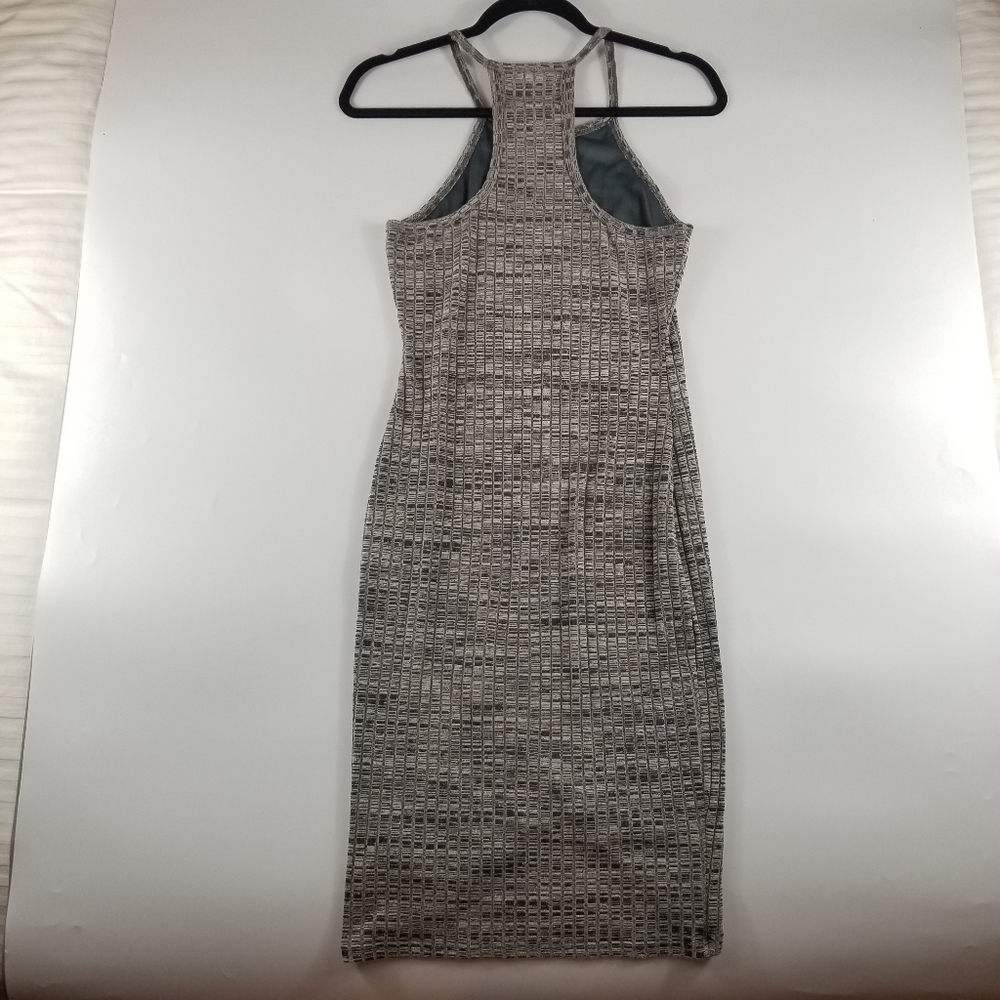 Silence + Noise Ribbed Bodycon Dress in Grey, M - Picture 8 of 10
